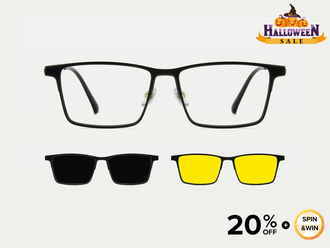 Terrance | Flexible Lightweight Magnetic Clip-on Eyeglasses Sunglasses | ZanyLen