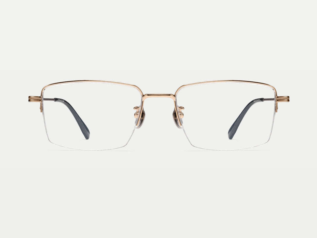 Kevin | Handmade Wooden Titanium Semi-rimless Eyeglasses | ZanyLen New