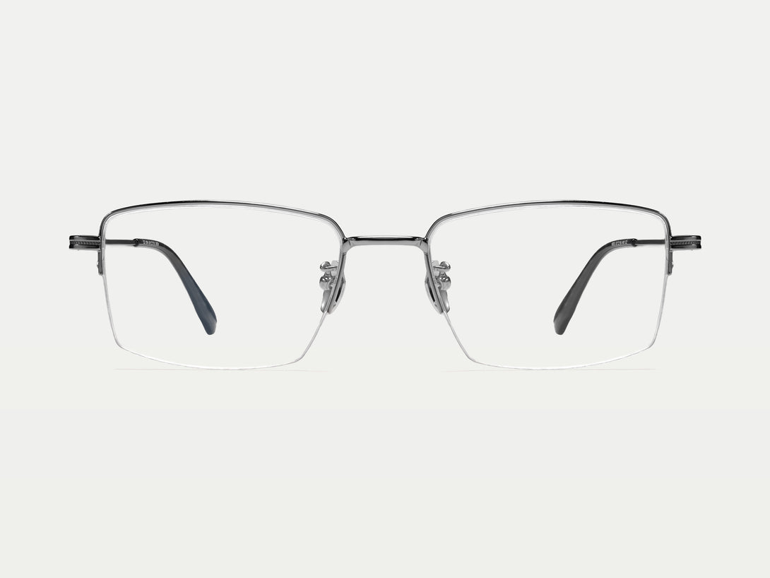 Kevin | Handmade Wooden Titanium Semi-rimless Eyeglasses | ZanyLen New