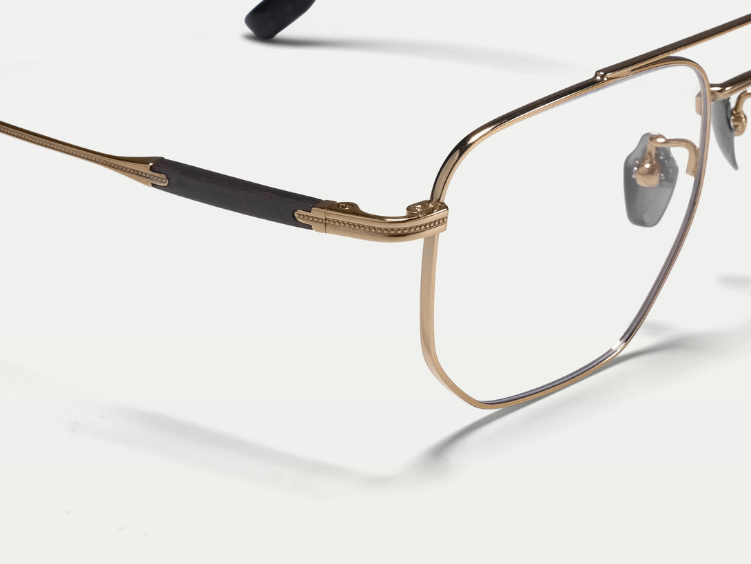 Brandon | Handmade Wooden Titanium Aviator Eyeglasses | ZanyLen New