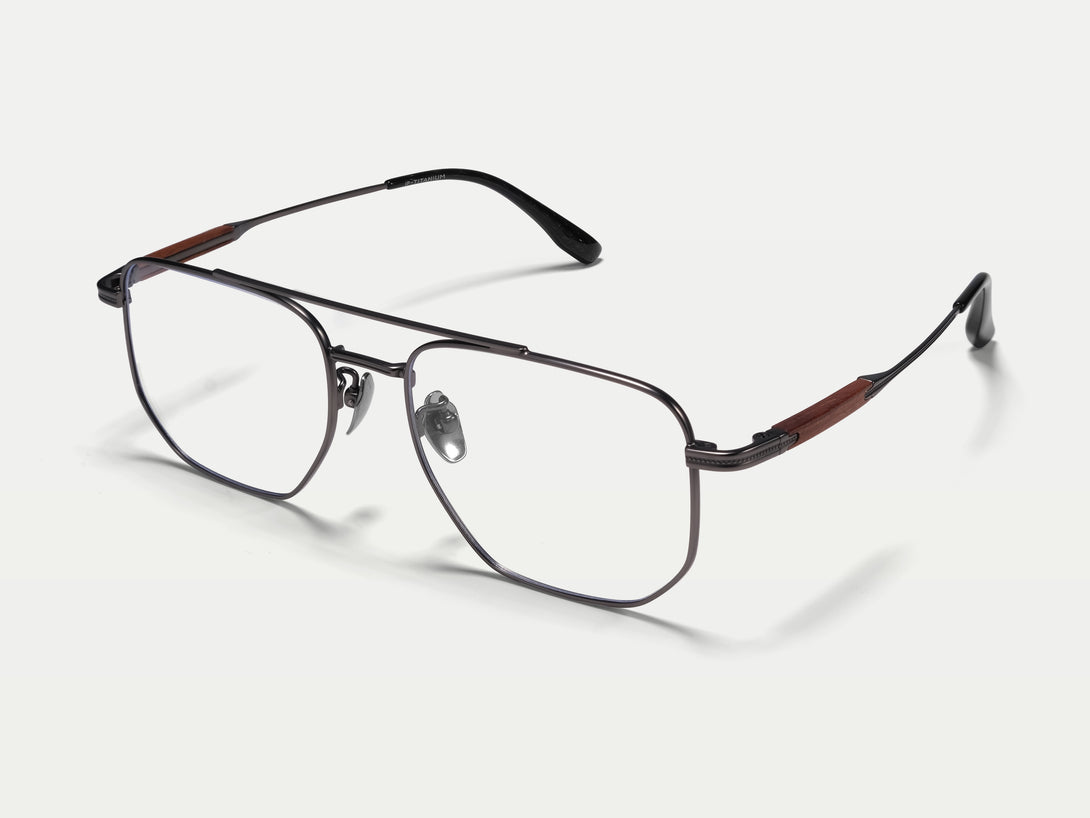 Brandon | Handmade Wooden Titanium Aviator Eyeglasses | ZanyLen New