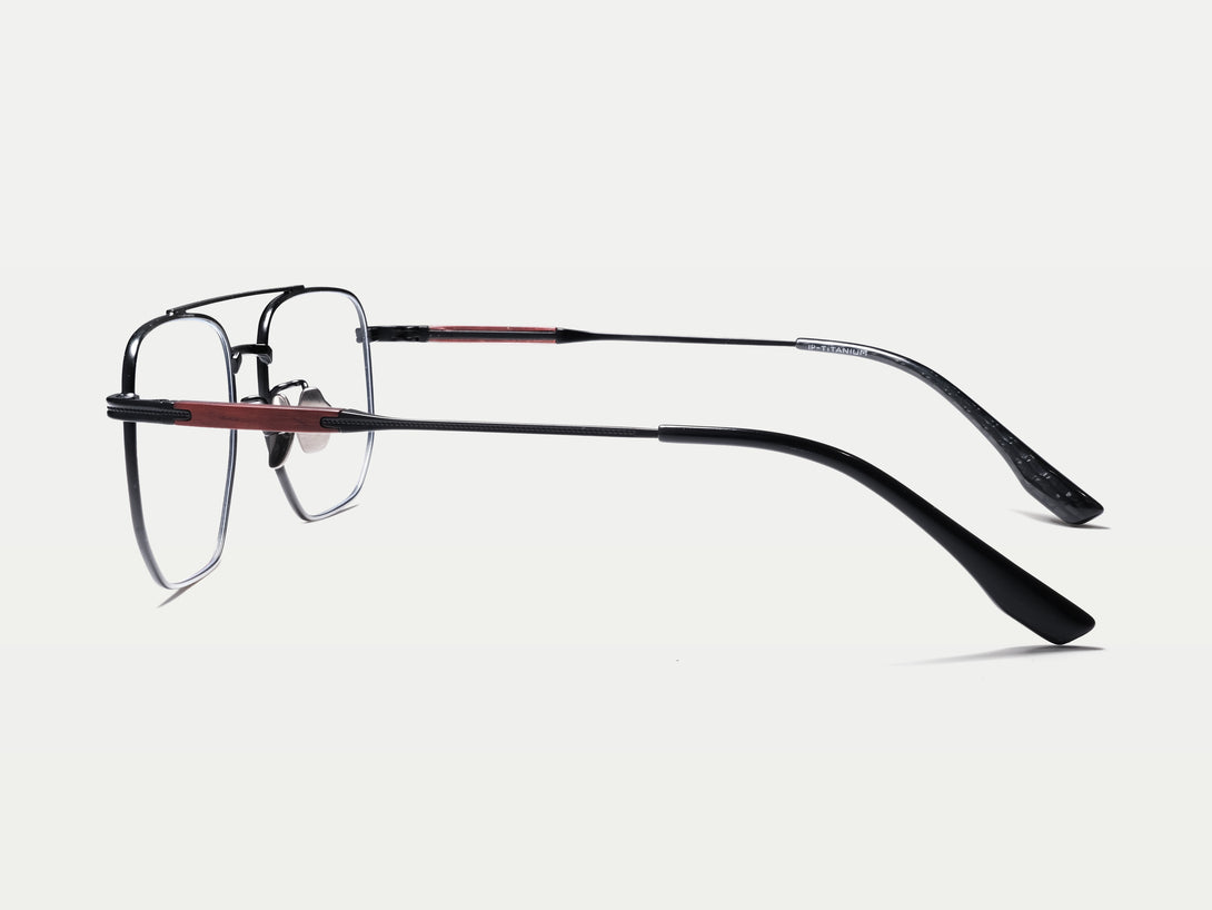 Brandon | Handmade Wooden Titanium Aviator Eyeglasses | ZanyLen New