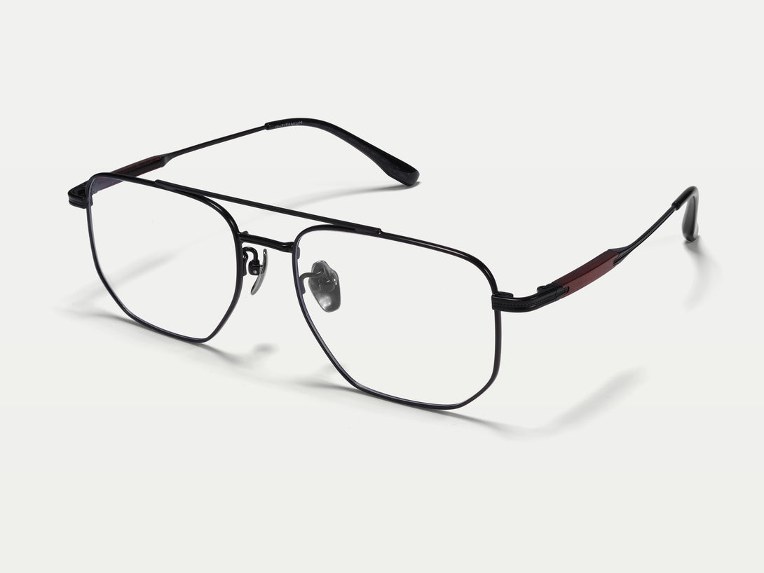 Brandon | Handmade Wooden Titanium Aviator Eyeglasses | ZanyLen New
