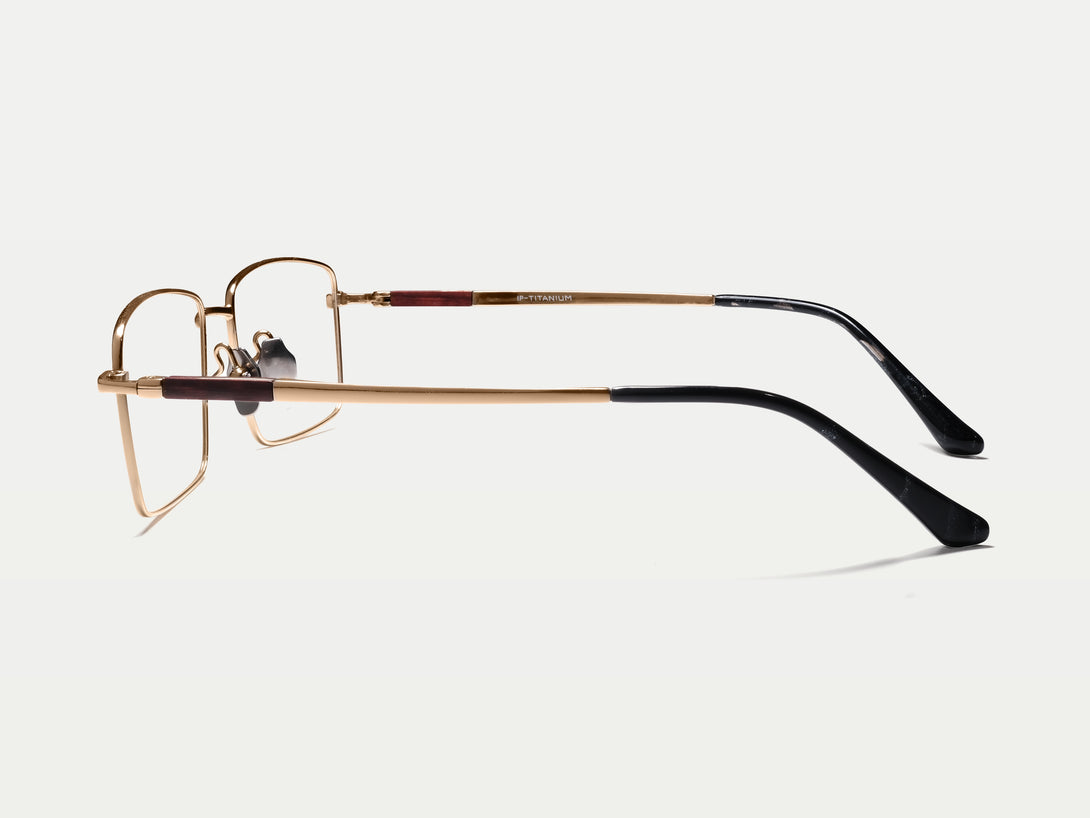 Frederic | Handmade Wooden Titanium Rectangle Eyeglasses | ZanyLen New
