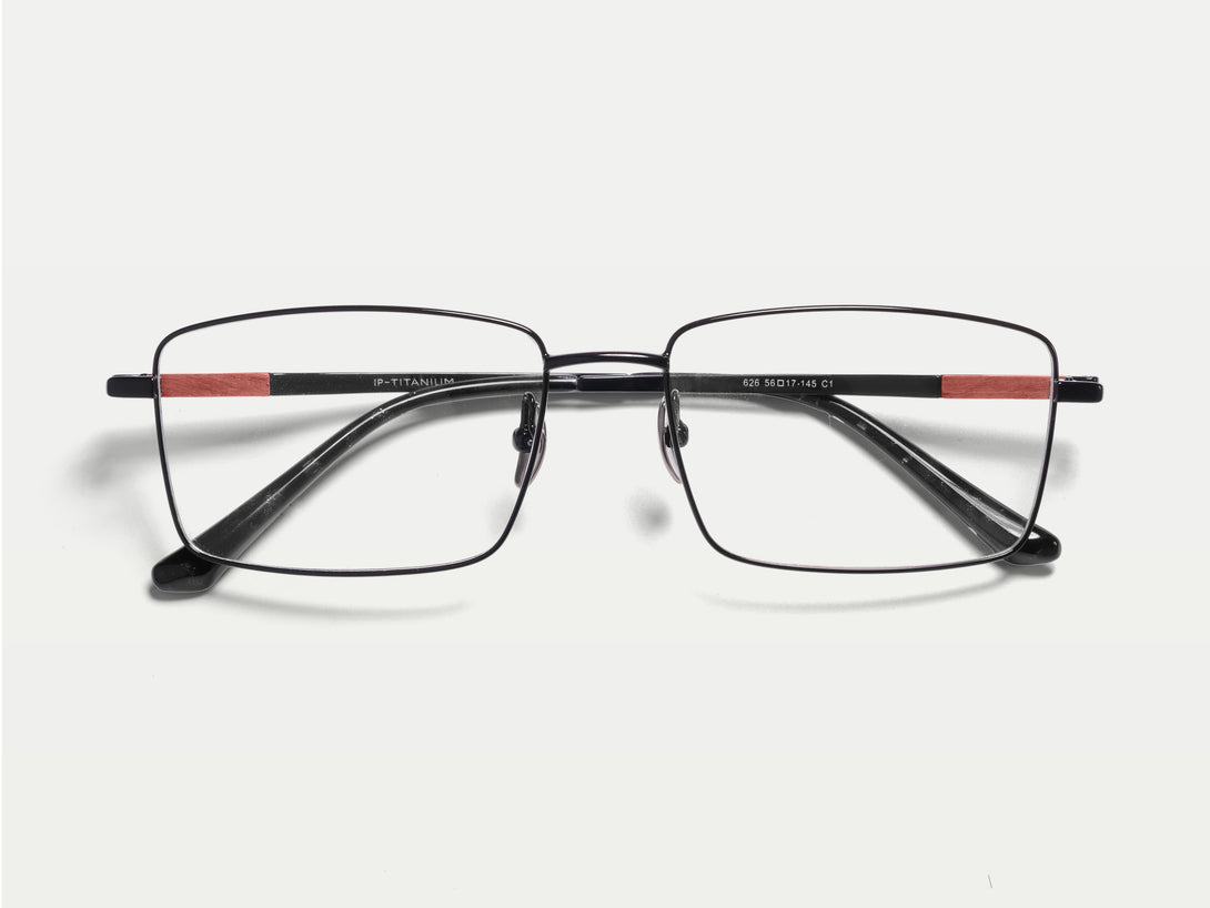 Frederic | Handmade Wooden Titanium Rectangle Eyeglasses | ZanyLen New
