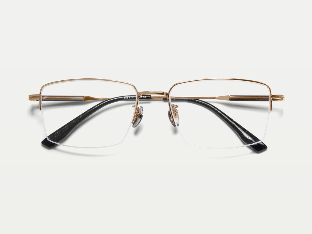 Kevin | Handmade Wooden Titanium Semi-rimless Eyeglasses | ZanyLen New