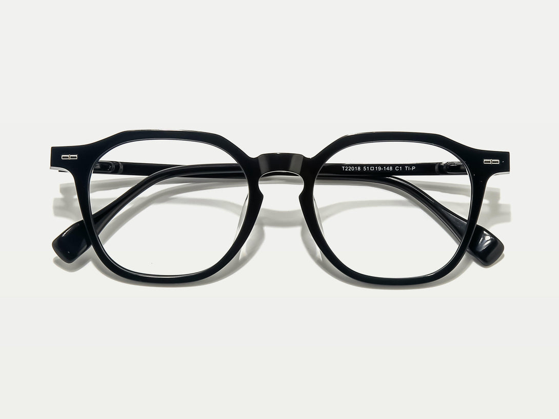 Alexander | Keyhole Geometric Acetate Eyeglasses | ZanyLen Men Eyewear