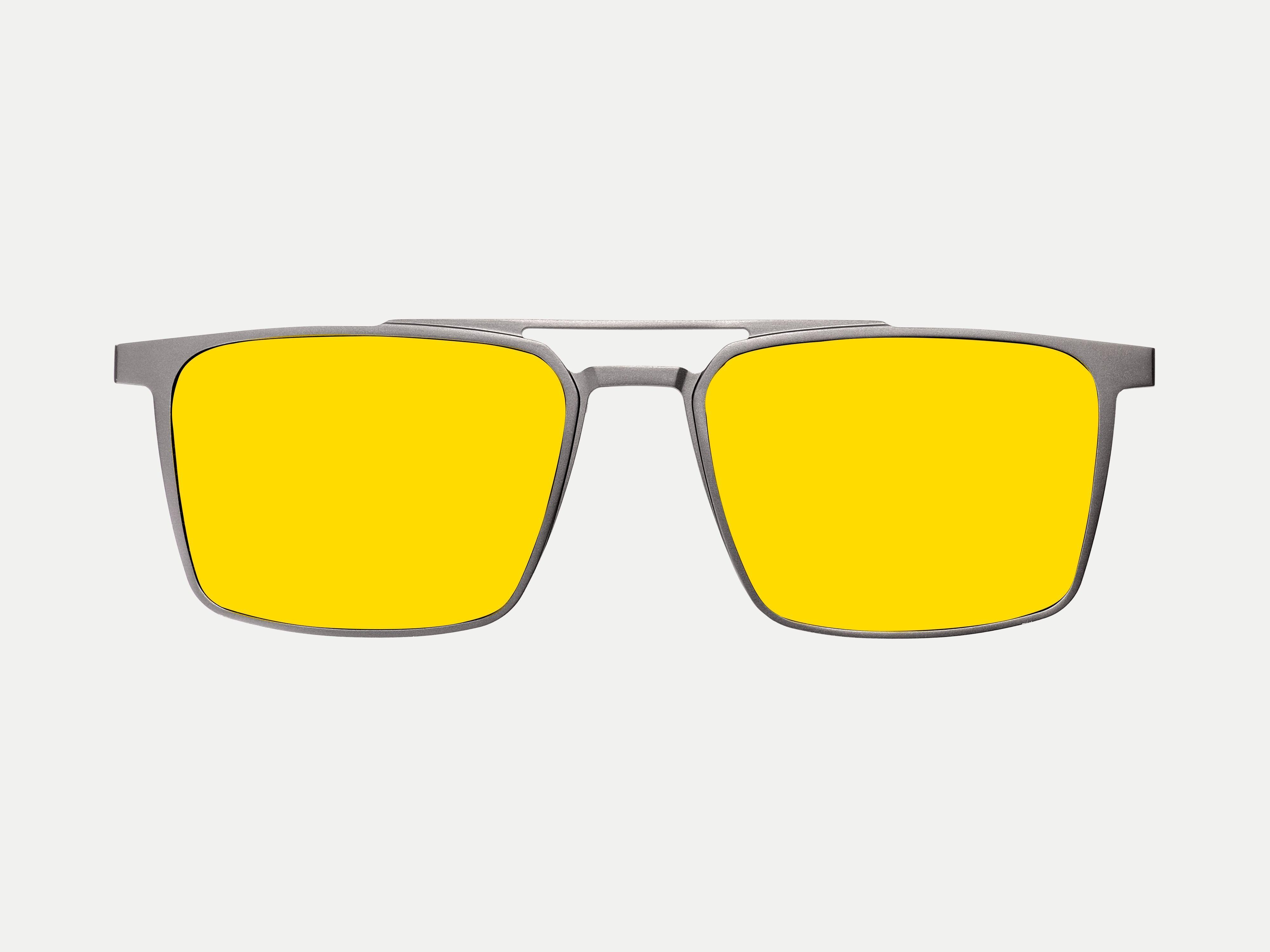 ZanyLen Benjamin Gunmetal Magnetic Polarized Clip On Glasses Sunwear Polarized 3D Lens