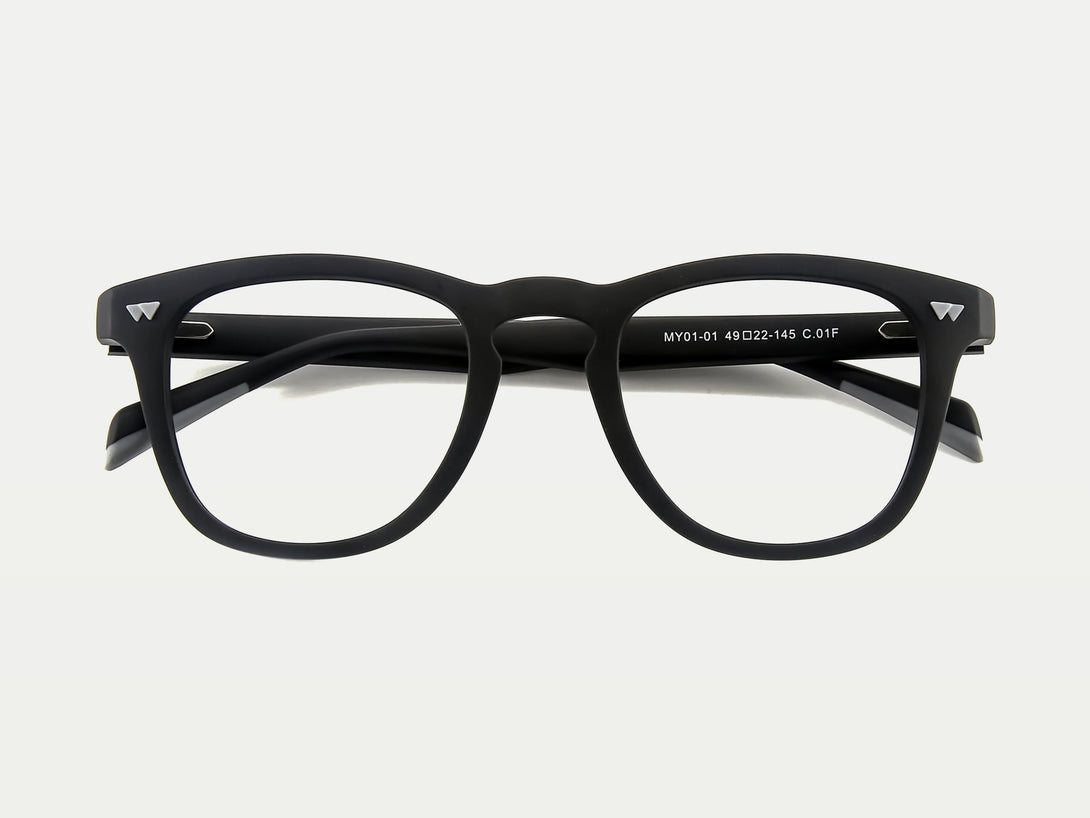 Elroy | Comfortable Keyhole Thick TR90 Eyeglasses | ZanyLen New