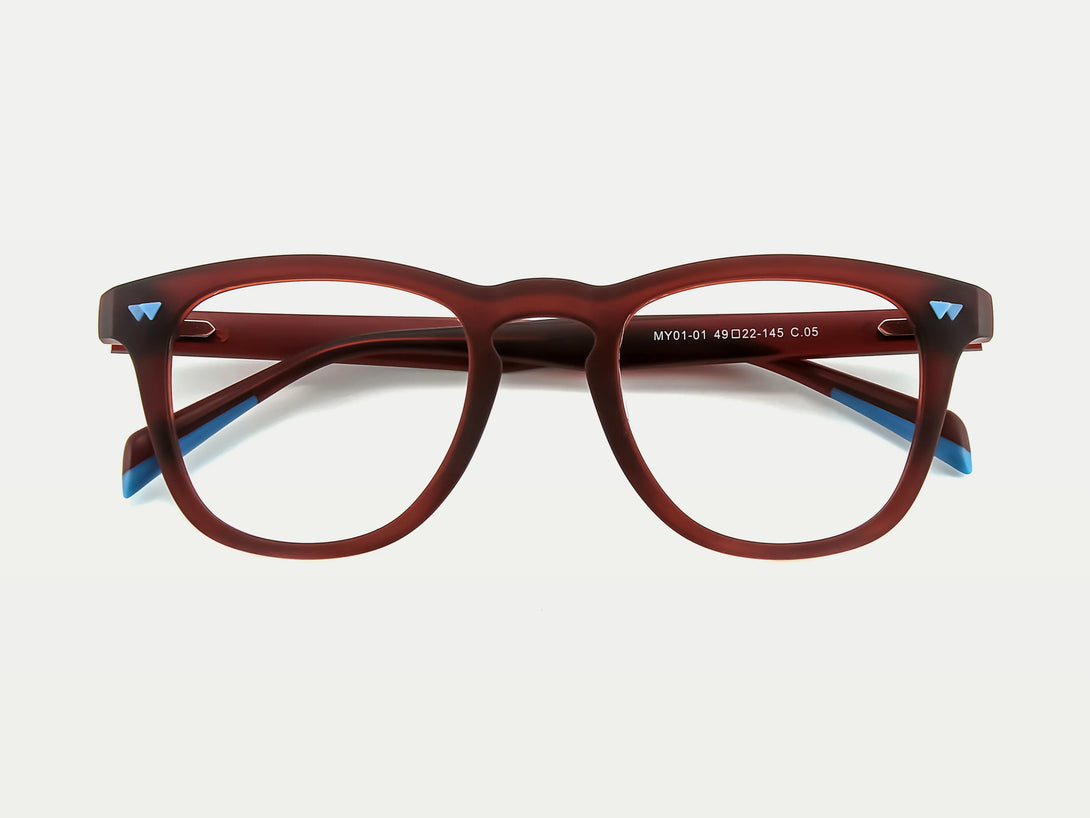 Elroy | Comfortable Keyhole Thick TR90 Eyeglasses | ZanyLen New