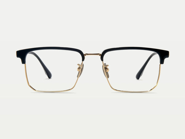 ZanyLen Men's Business Browline Rectangle Acetate Eyeglasses Felix