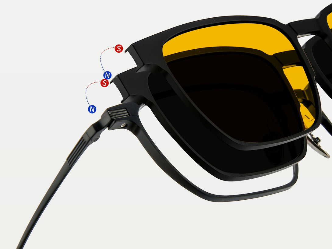 Nathan | Magnetic Clip-on Eyeglasses Sunglasses | ZanyLen New Arrival 2025