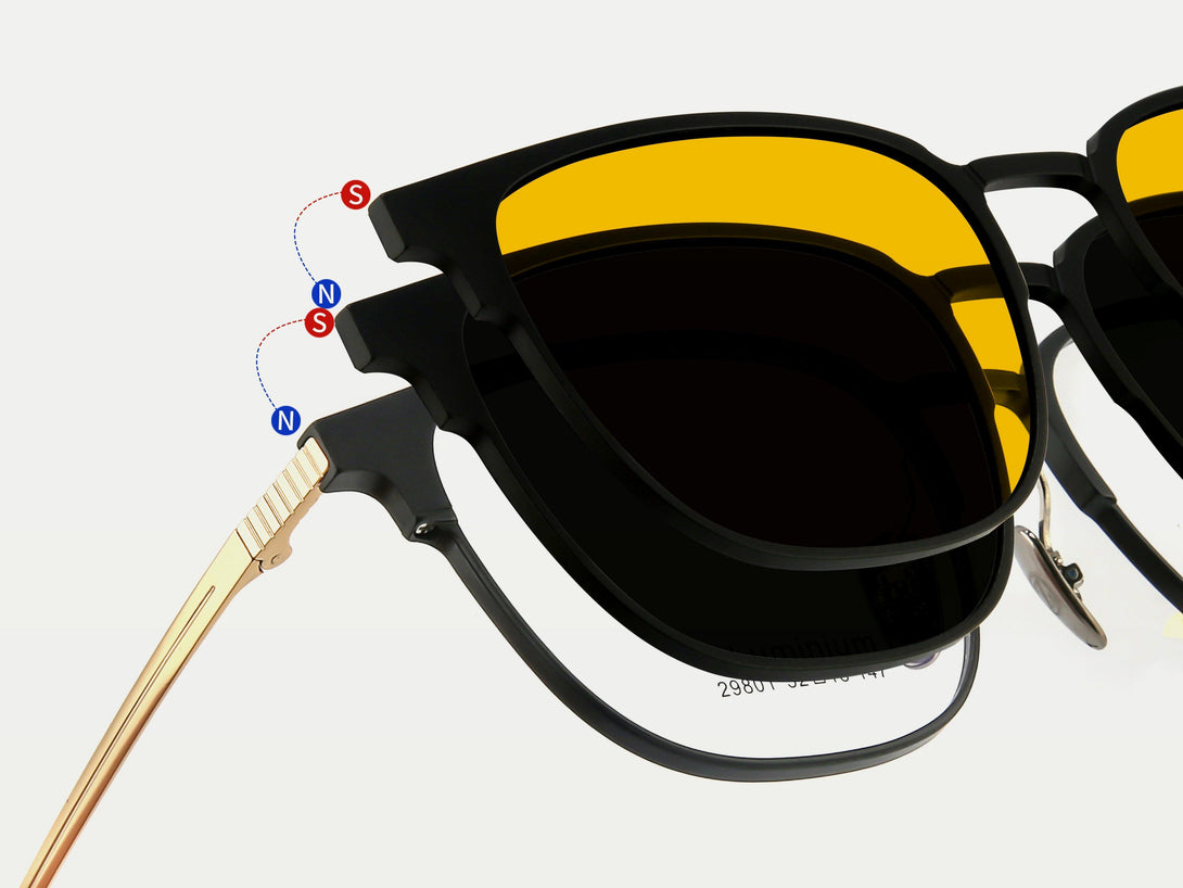 Aron | Magnetic Clip-on Eyeglasses Sunglasses | ZanyLen New Arrival 2025